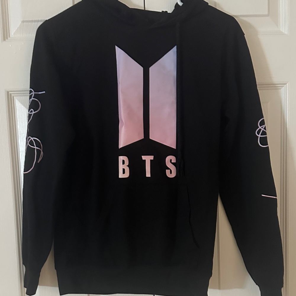 Black BTS Logo Hoodie Small